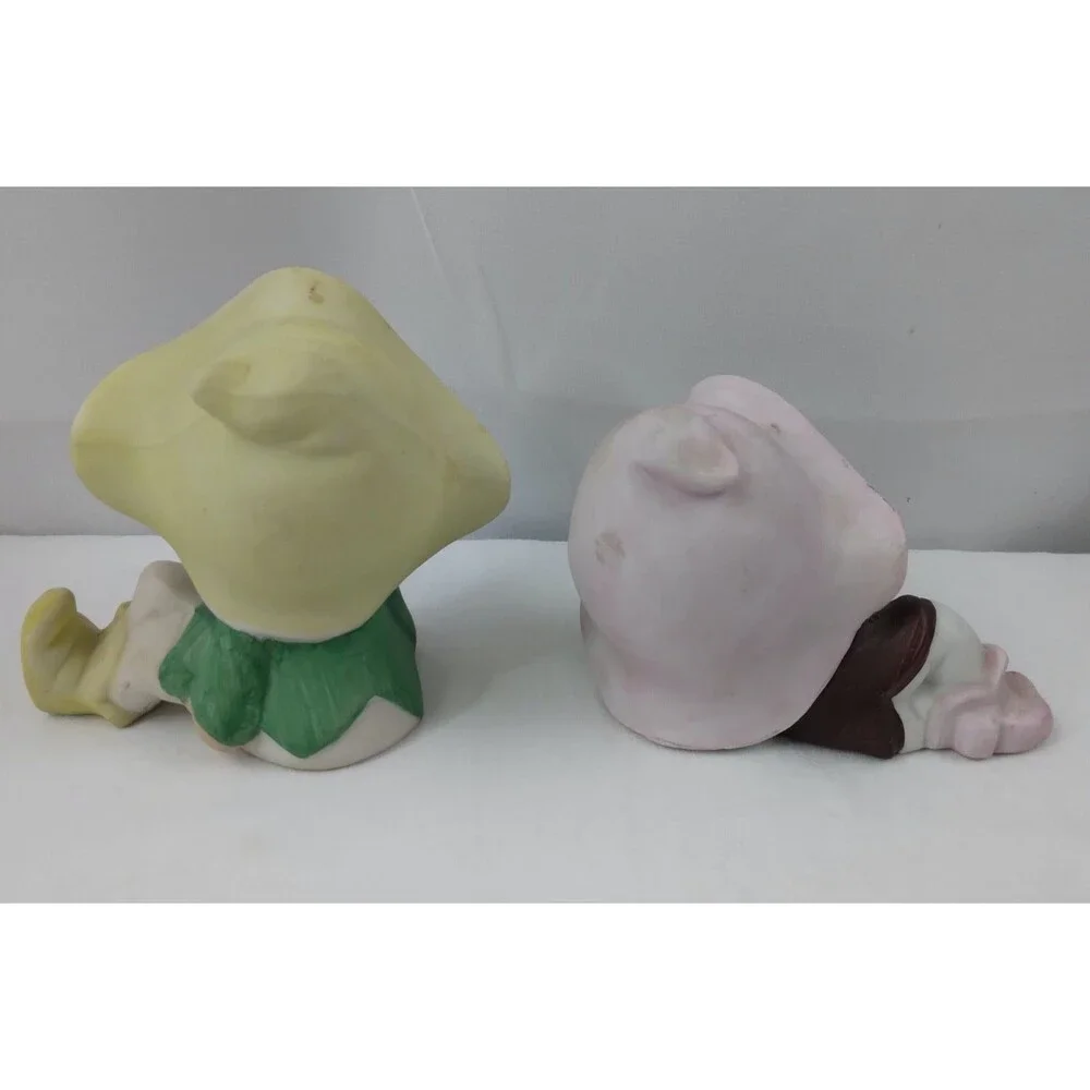 2 Vintage HOMCO Pixie Elves Porcelain Figures Garden Fairies Home Interior